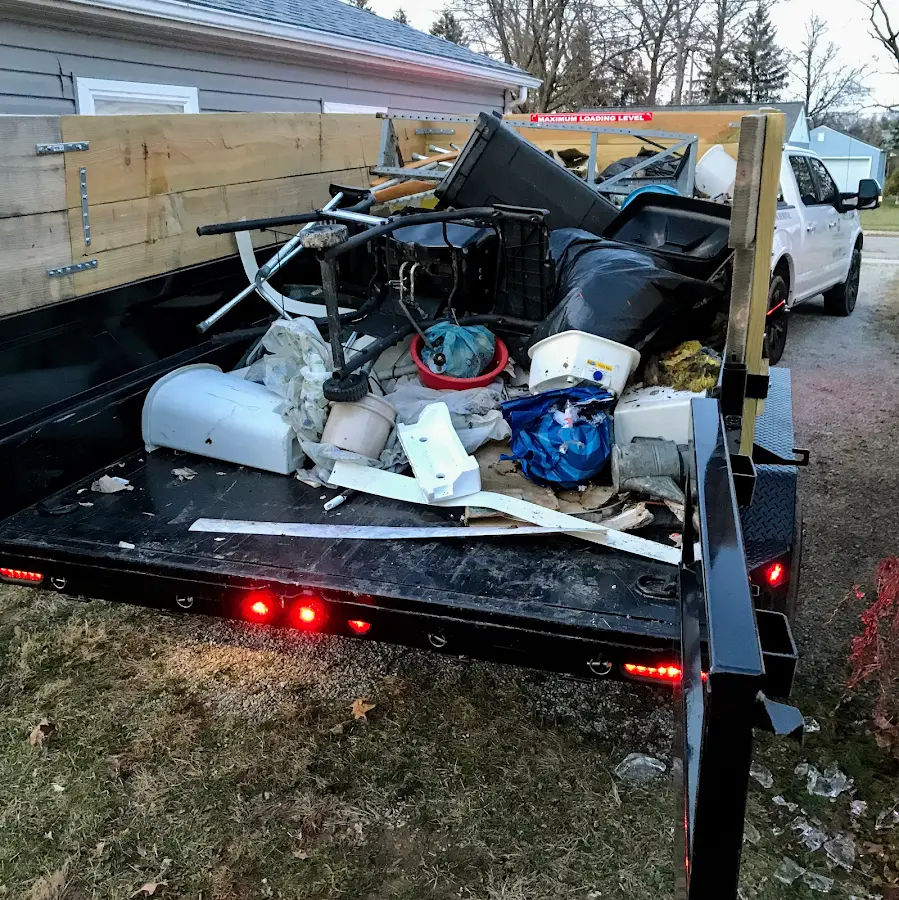 Roll-off dumpster delivered to a residential driveway in Roslyn